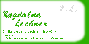 magdolna lechner business card